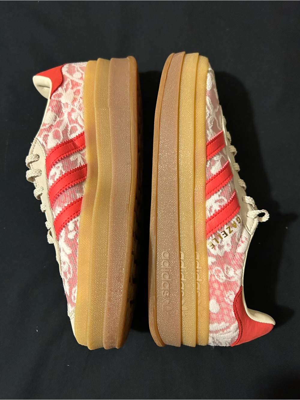 Adidas Gazelle Liberty London Better Scarlet Gum Shoes - Picture 3 of 10